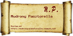 Mudrony Pasztorella névjegykártya