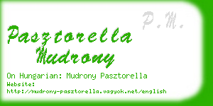 pasztorella mudrony business card